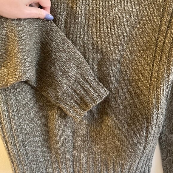 DIESEL Zip Sweater Wool Olive Green Men's L - Picture 7 of 12